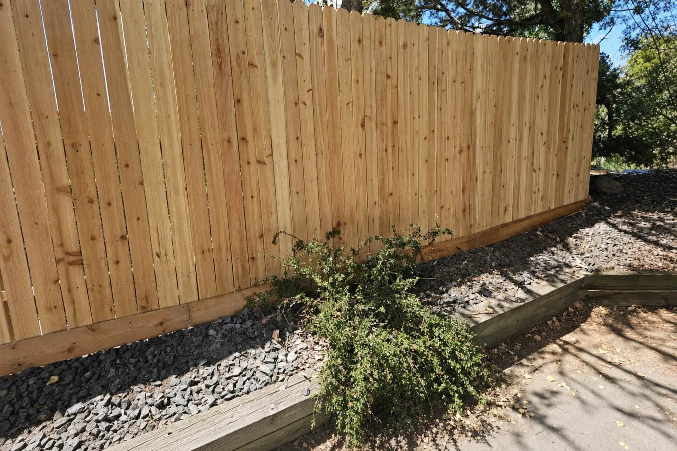 Privacy fence installation